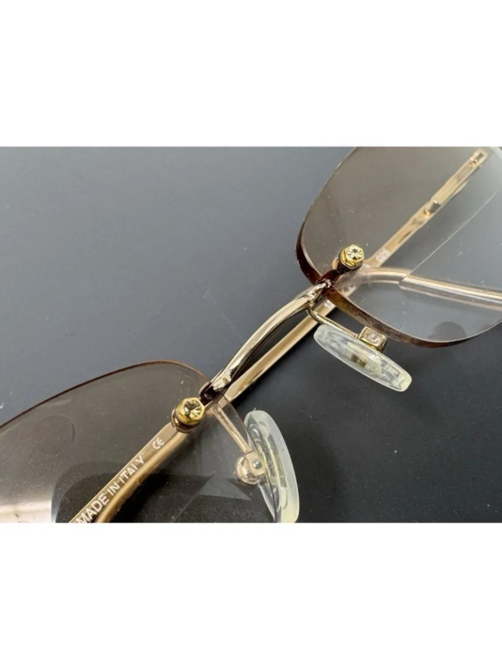 Valentino Eyeglasses, Frames Only, V5288 02S Gold 50 - 17-135, Rimless, Italy